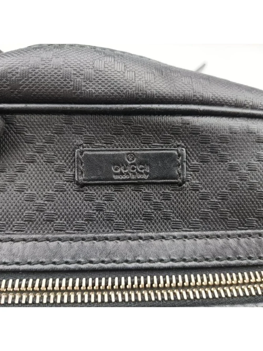 Gucci Diamante Black Leather Tote